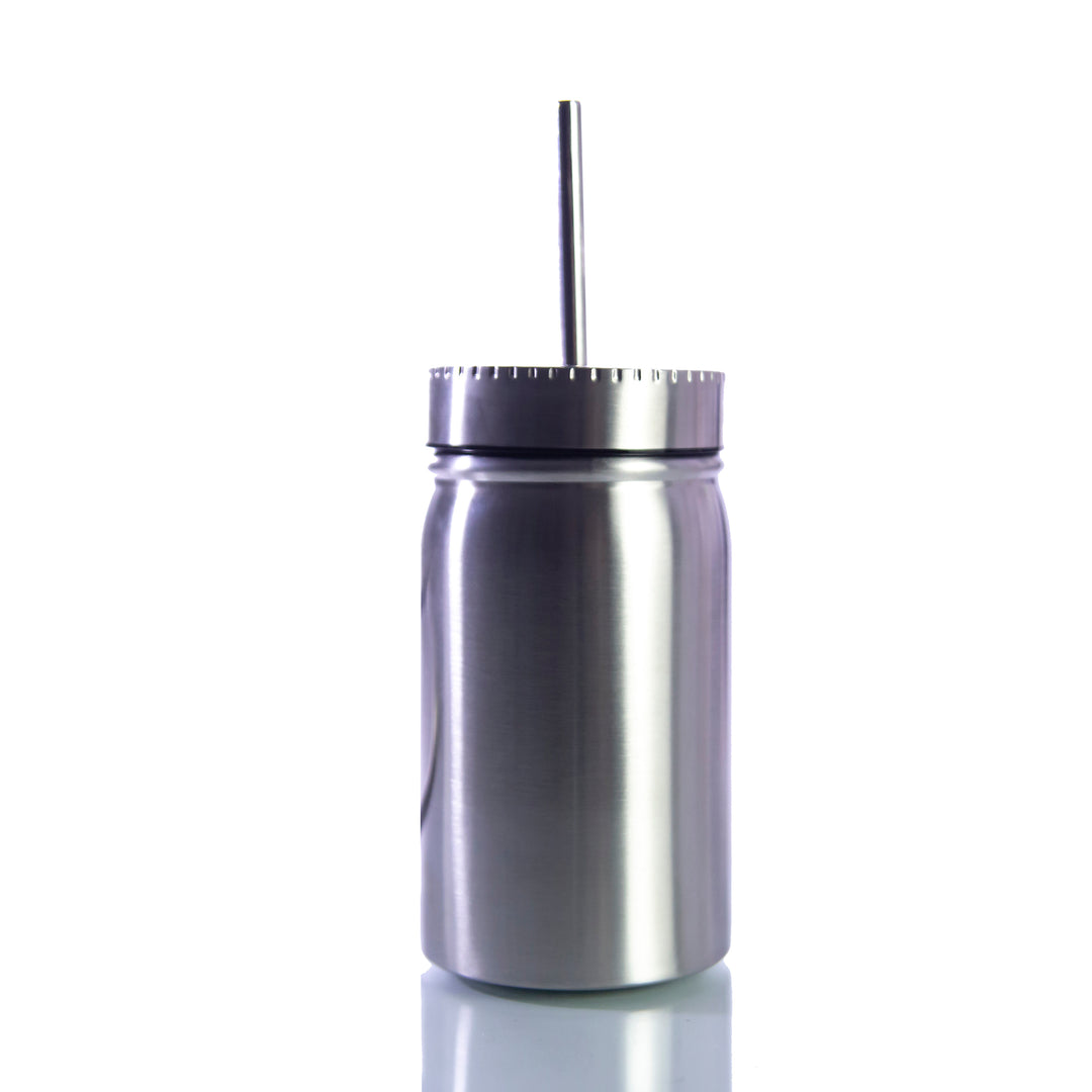 17oz Custom Mason Jar Tumbler w/Straw