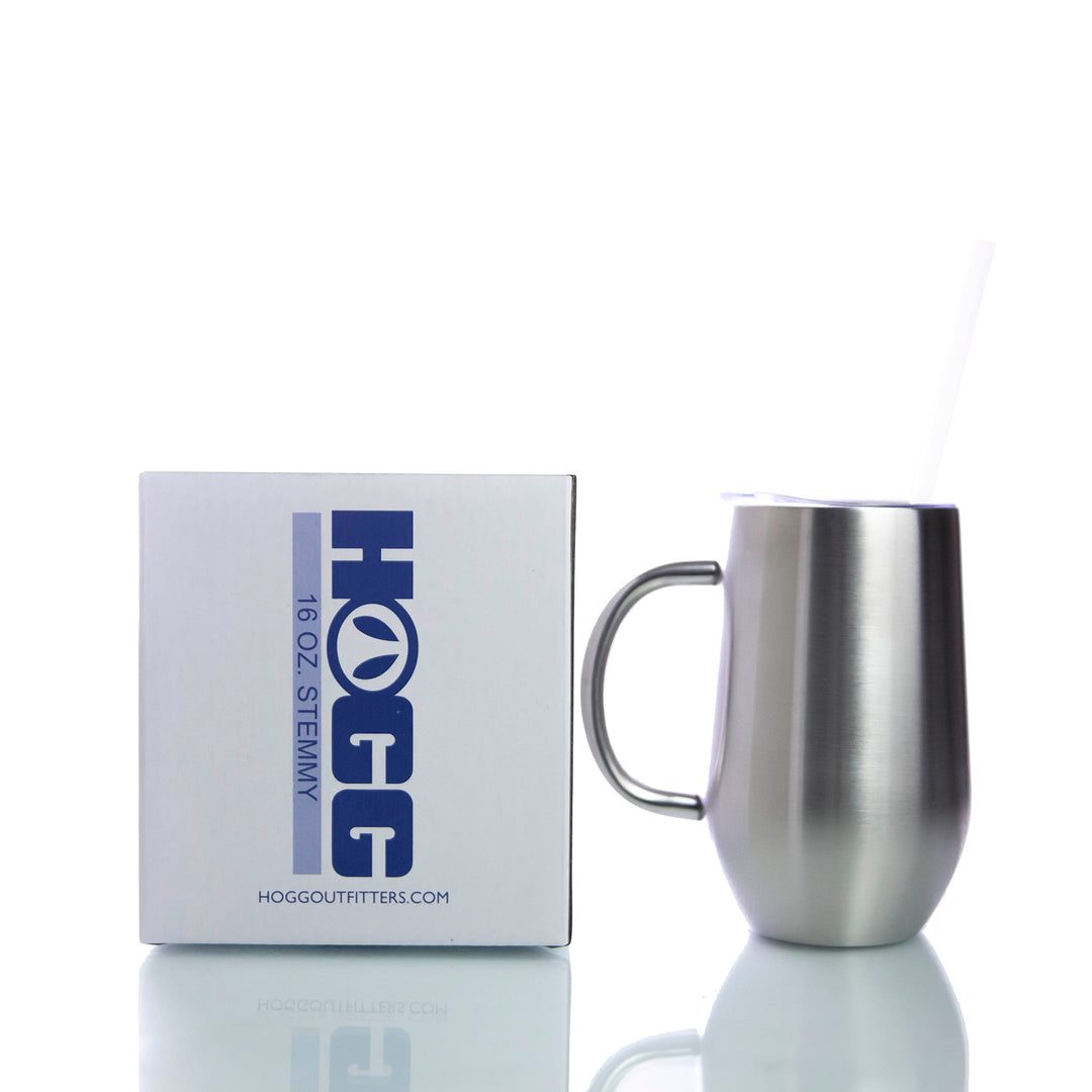16oz Custom Big Stemmy Coffee Mug w/Straw
