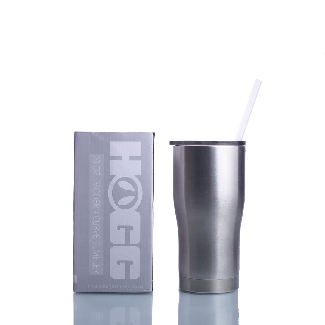 20oz Custom Modern Curve Tumbler w/Straw