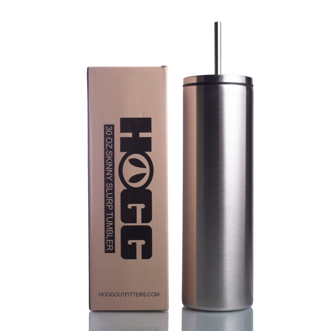 Custom Straight Skinny Slurp Tumbler w/Straw