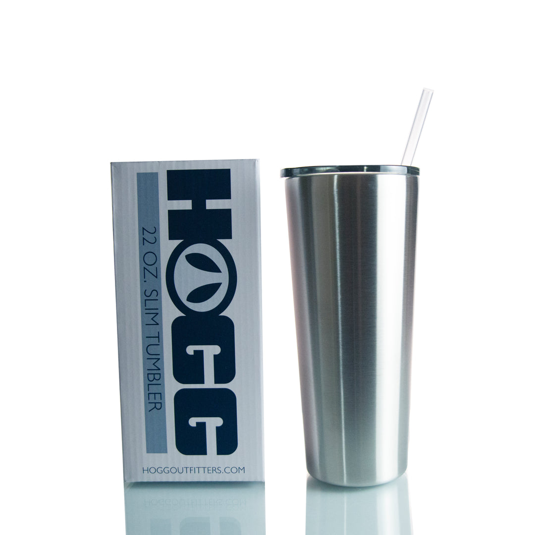 22oz Custom Slim Tumbler w/Straw